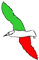 gabbiano con i colori della bandiera italiana